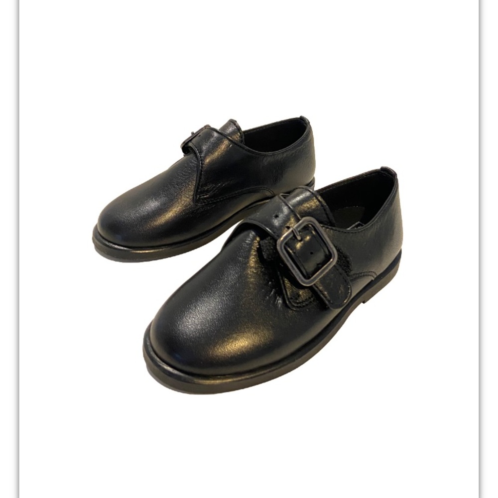 NEW Maria Catalan black leather monk dress shoes baby boys